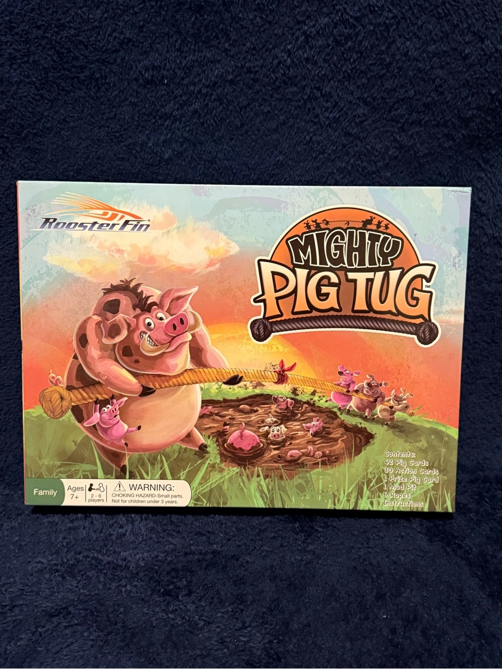 Mighty Pig Tug Family Board Game Ages 7+ Educational Strategy Game Rooster Fin